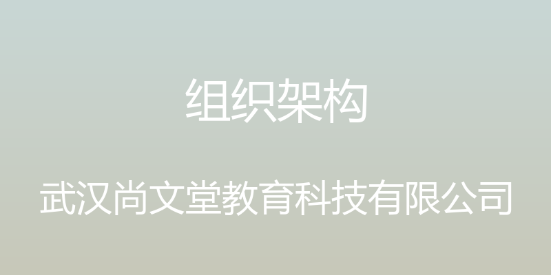 组织架构 - 武汉尚文堂教育科技有限公司